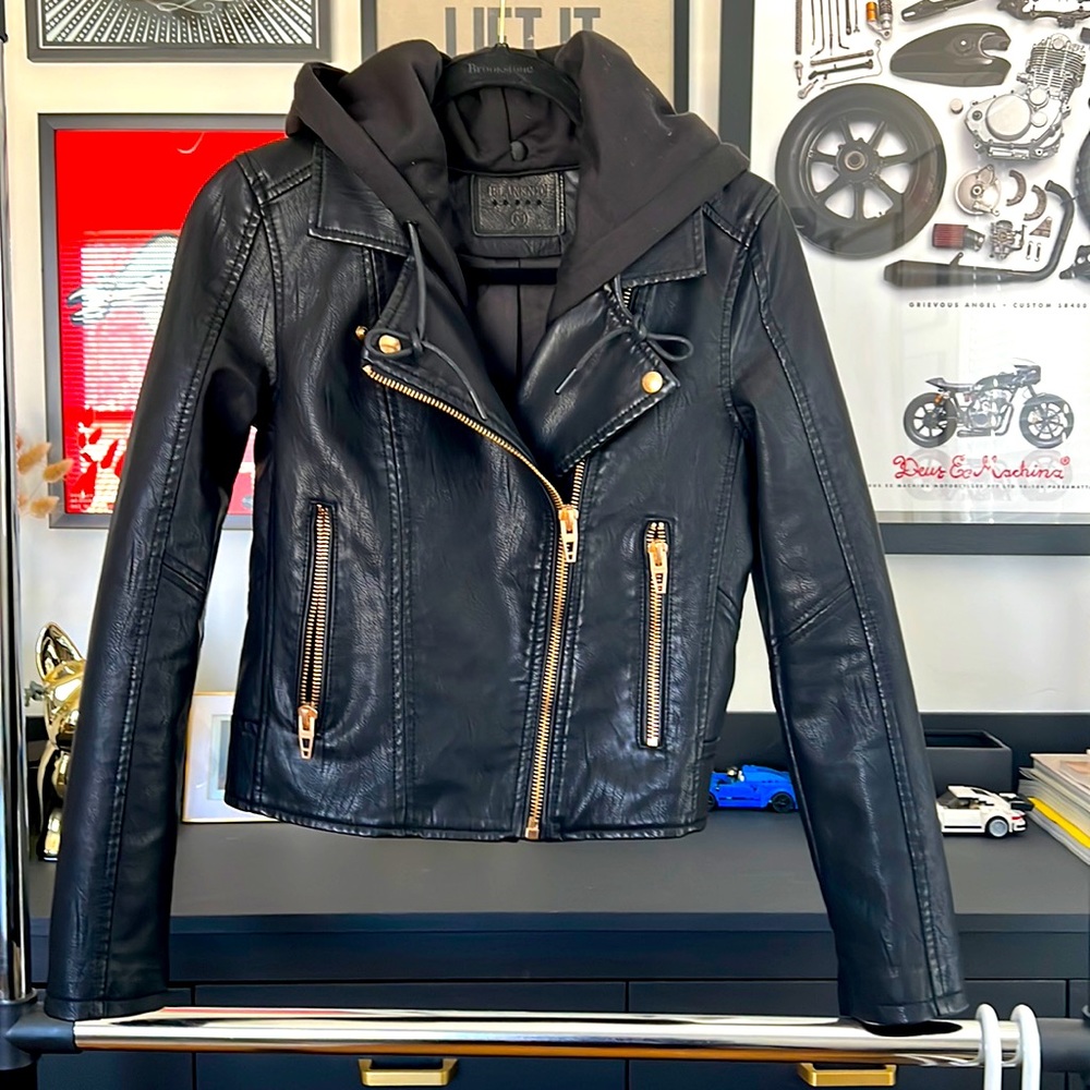 BLANKNYC Meant to Be Moto w/ removable hood XS